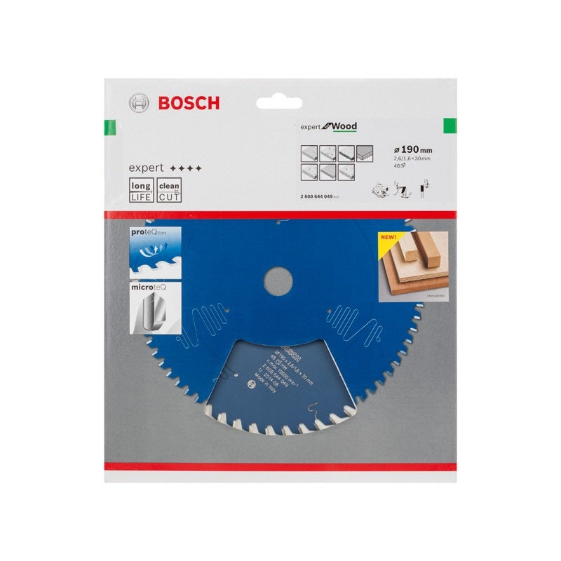 Bosch EXPERT Wood Kreissägeblatt, 190x2,6/1,6x30 mm, Z48 #2608644049