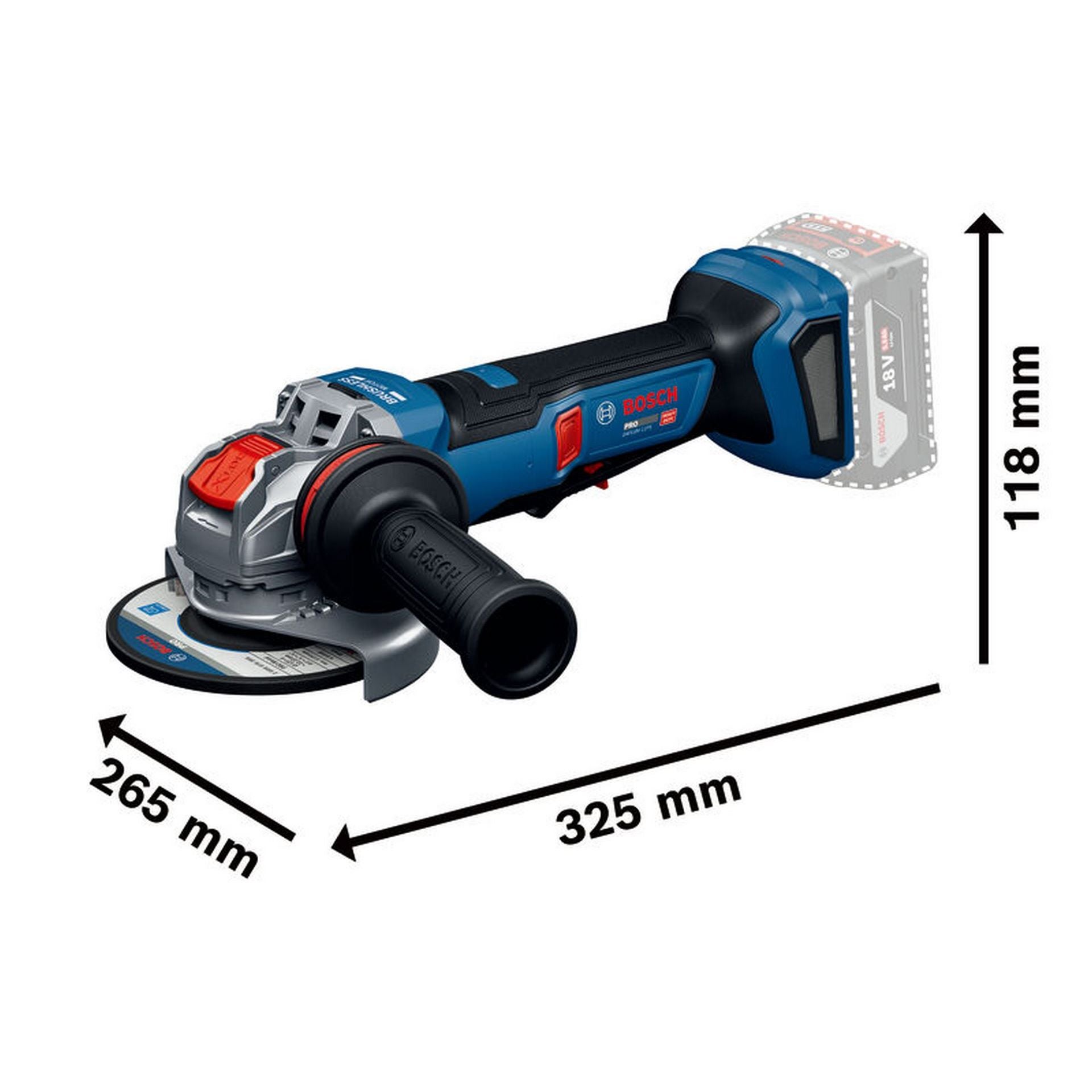 Bosch Winkelschleifer mit X-LOCK GWX18V-11PS #06019N4400