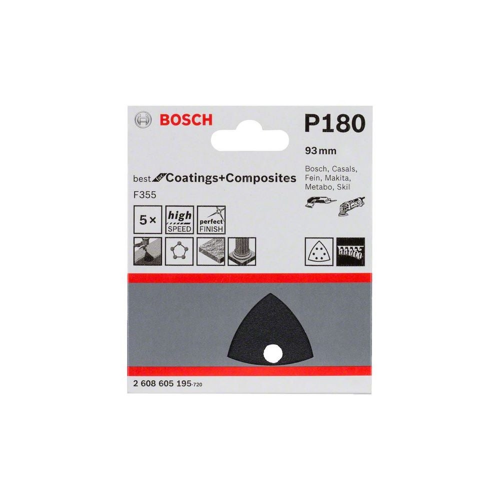 Bosch PRO F355 Schleifblatt, 93 mm, G180, 5-tlg. #2608605195