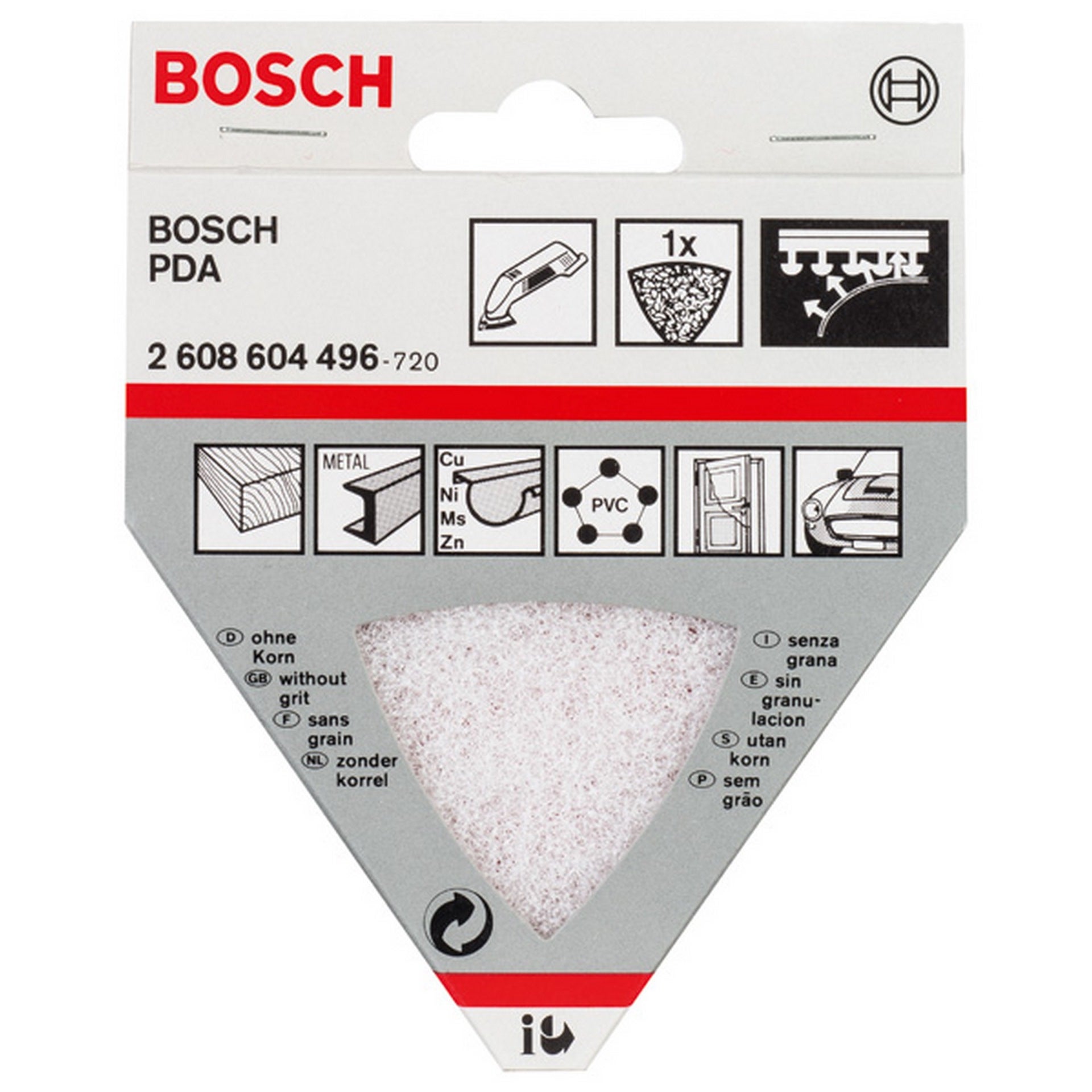 Bosch Reinigungsvlies für Dreieckschleifer, 93 mm, ohne Korn #2608604496