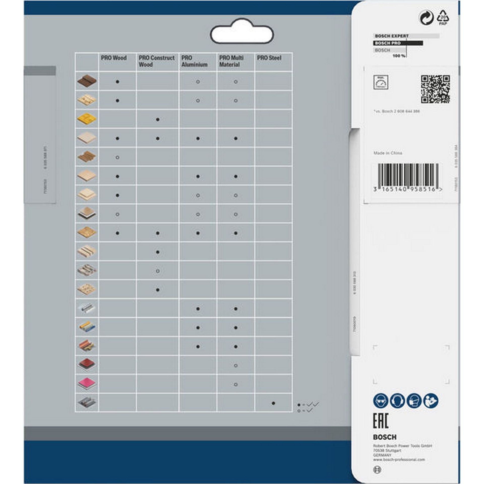 Bosch PRO Wood cordless Kreissägeblatt, 190 x 1,6 x 30 mm, T60 #2608837711