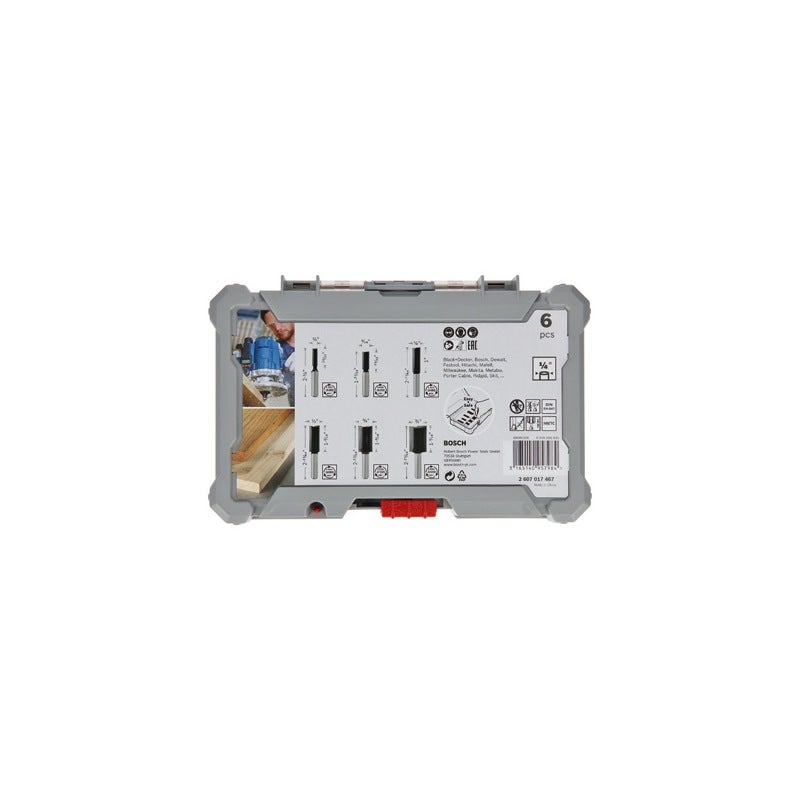 Bosch PRO Nutfräser- Set, Schaft 1/4", 6-tlg. #2607017467