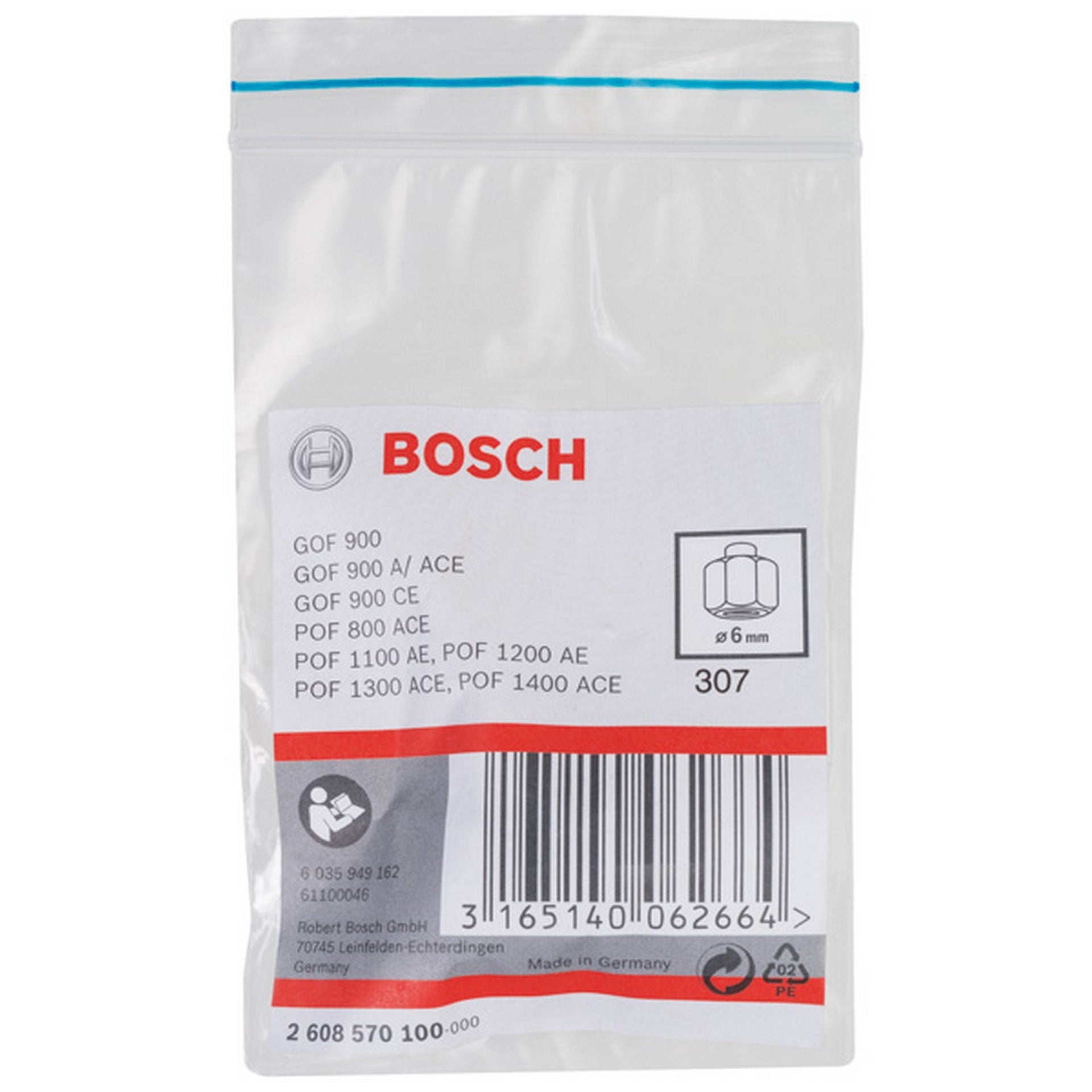 Bosch Spannzange, 6 mm, 19 mm #2608570100