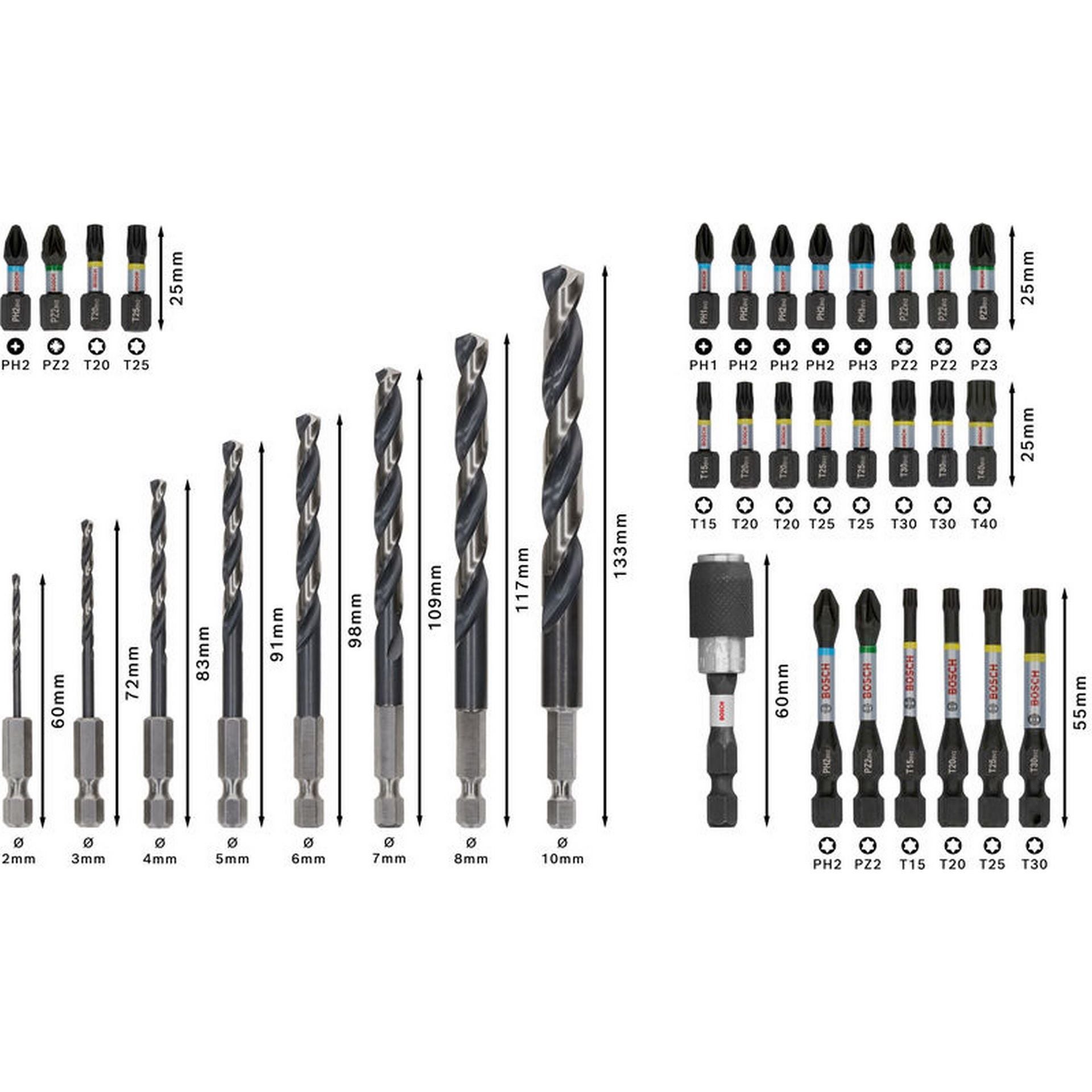 Bosch PRO Impact Schrauberbits und Metallbohrer Set, 35-tlg. #2608521U81