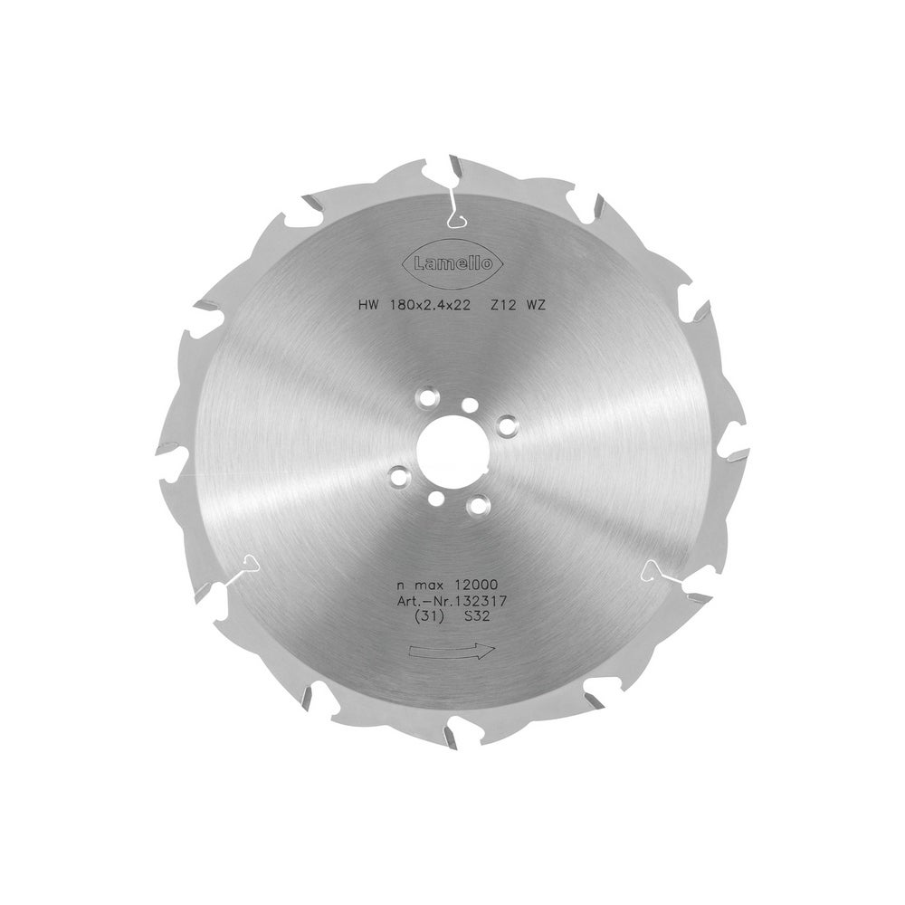 Lamello Tanga Delta,180,1811,Swiss Sägeblatt, HW, Ø180x2.4xØ22 mm, Z12, NL 6 #132317