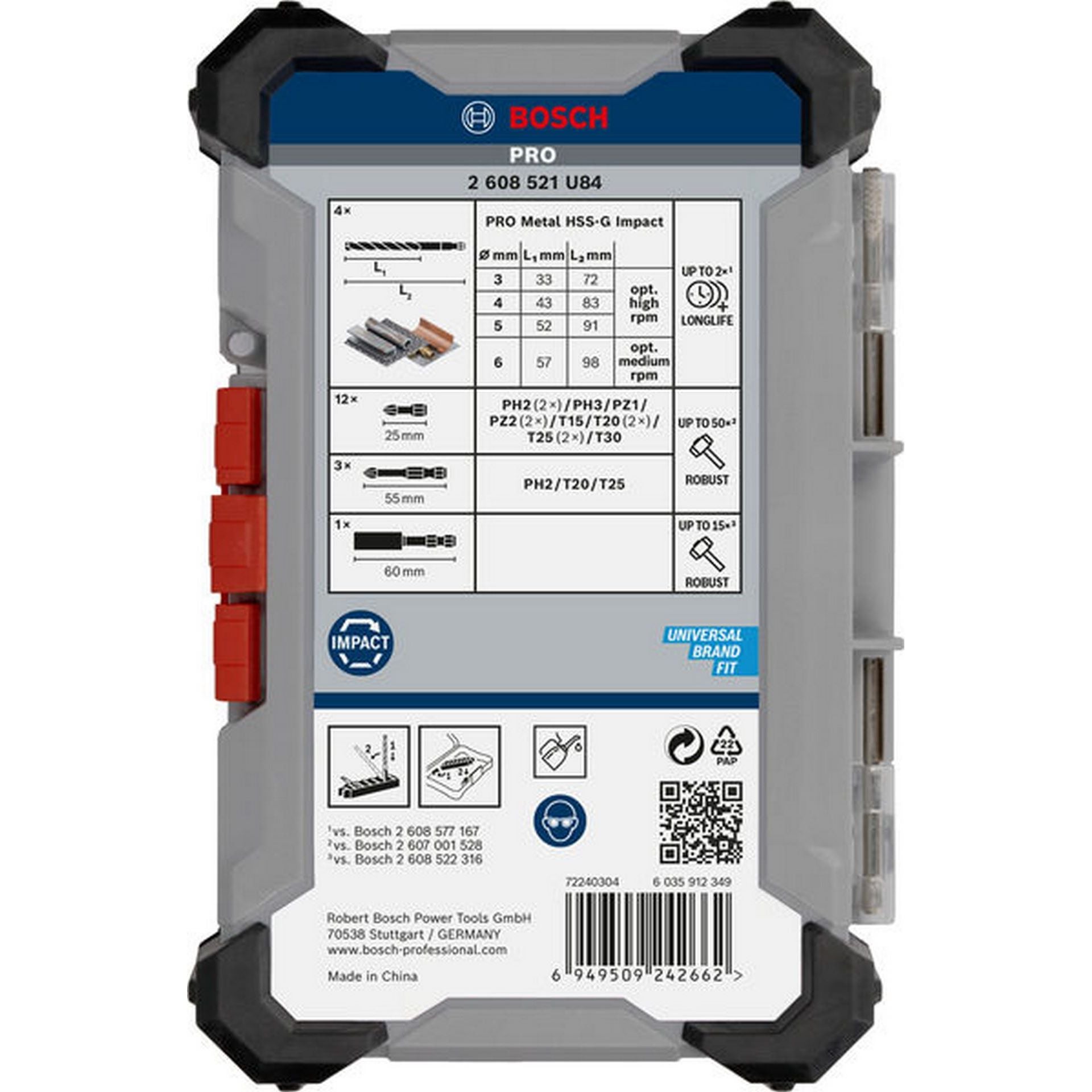 Bosch PRO Impact Schrauberbits und Metallbohrer Set, 20-tlg. #2608521U84