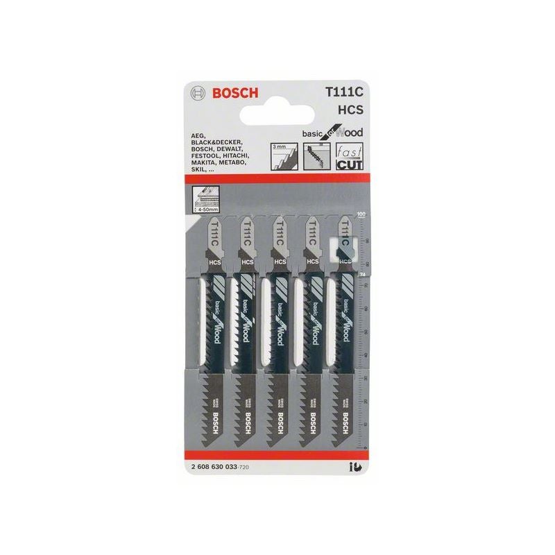 Bosch Stichsägeblatt T 111 C Basic for Wood, 5er-Pack #2608630033