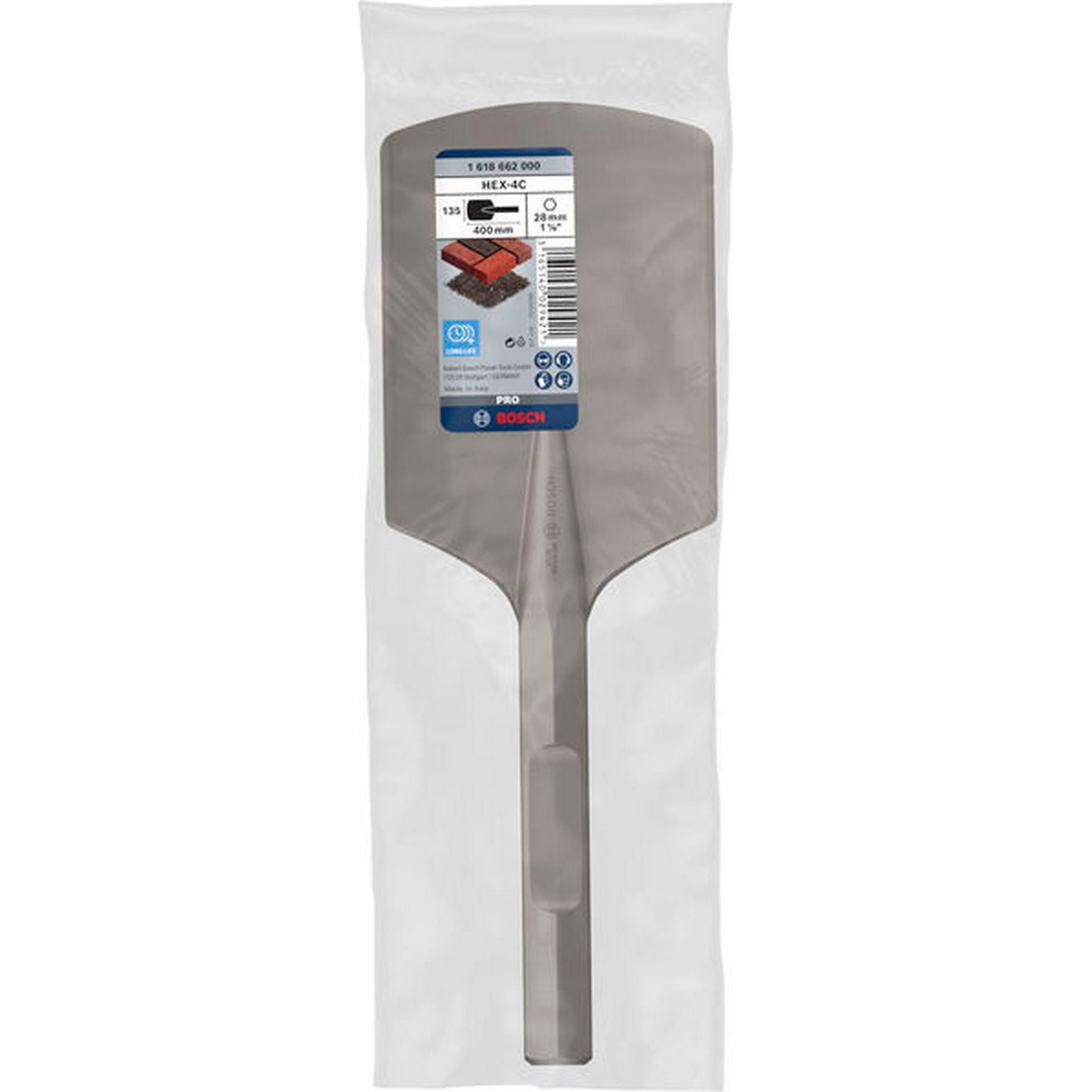 Bosch PRO HEX 28-4C Spatmeißel, gerundet, 135 x 400 mm #1618662000