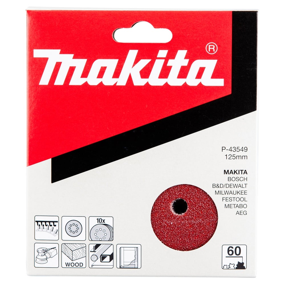 Makita Schleifpapier/Ø 125 mm/K60/10 Stk. #P-43549