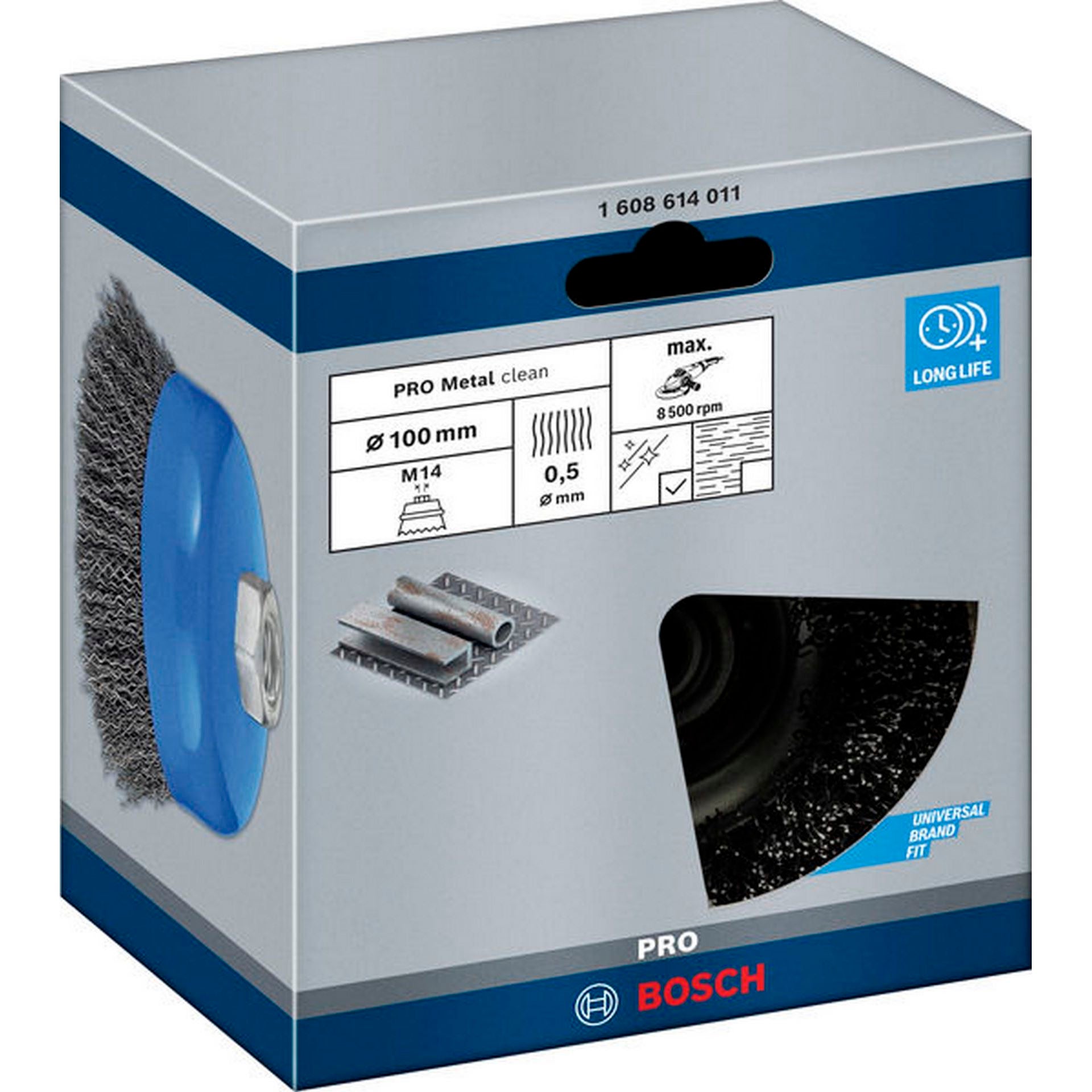 Bosch PRO Metal clean Topfbürste, 100 x 0,5 mm, Gewinde #1608614011