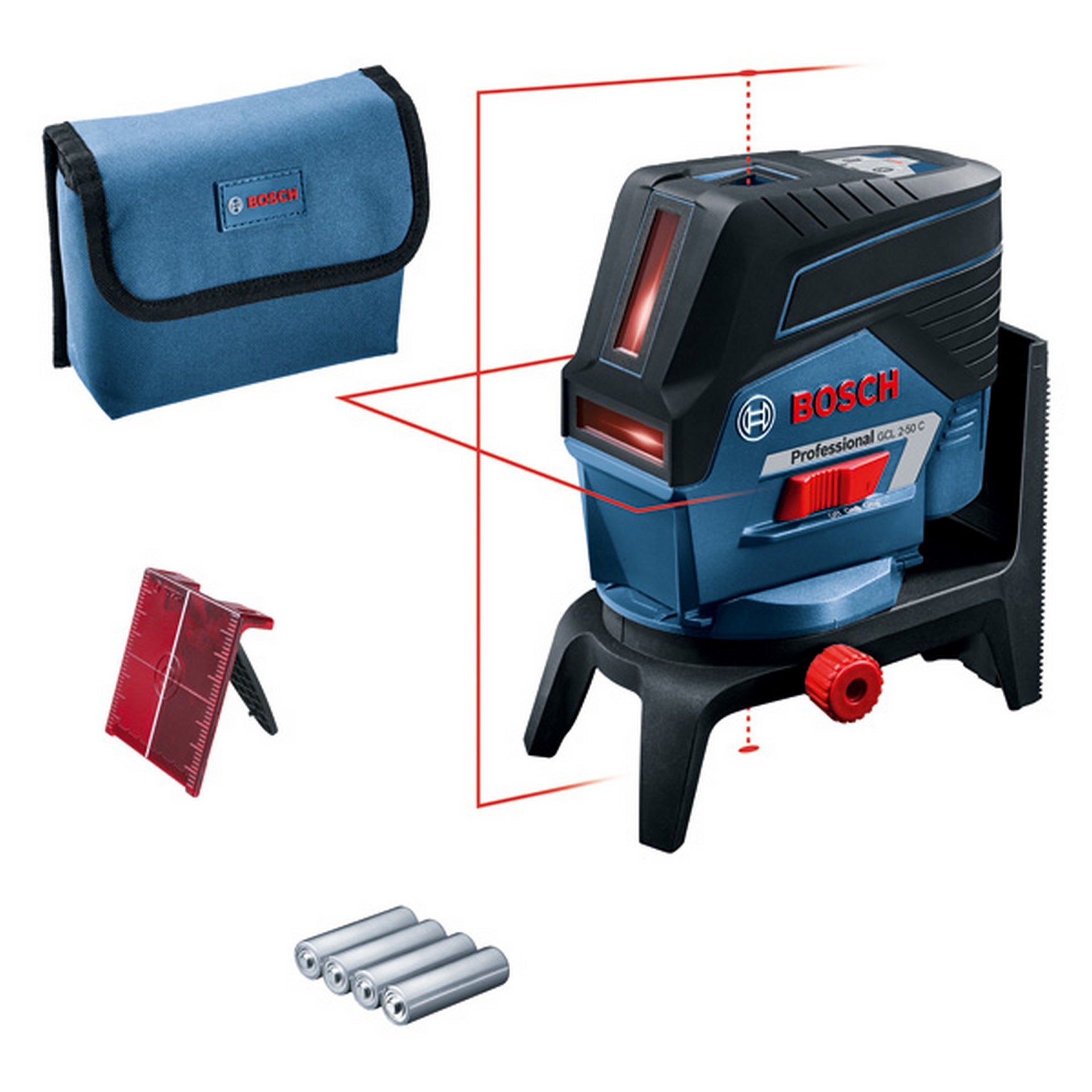 Bosch Kombilaser GCL 2-50 C, 4 x 1,5 V-LR6-Batterie (AA) #0601066G00