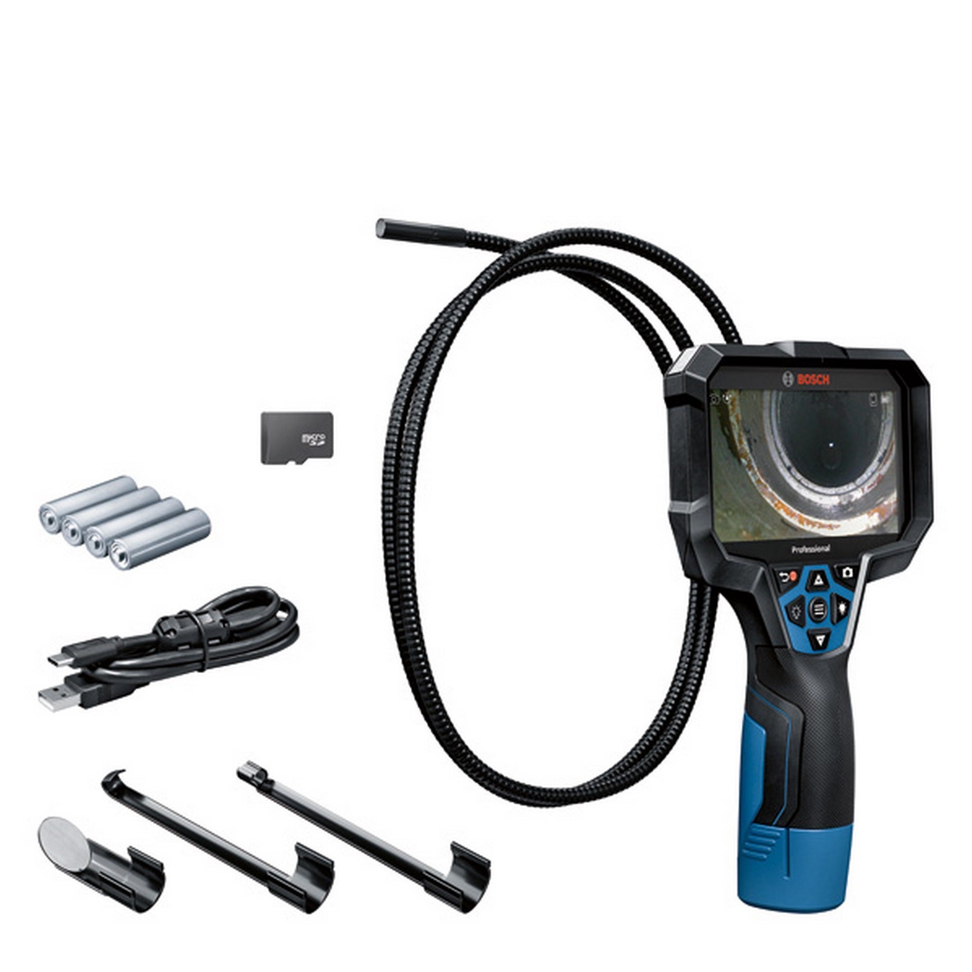 Bosch Inspektionskamera GIC 12V-5-27 C, 4 x 1,5 V-LR6-Batterie (AA) #0601241400