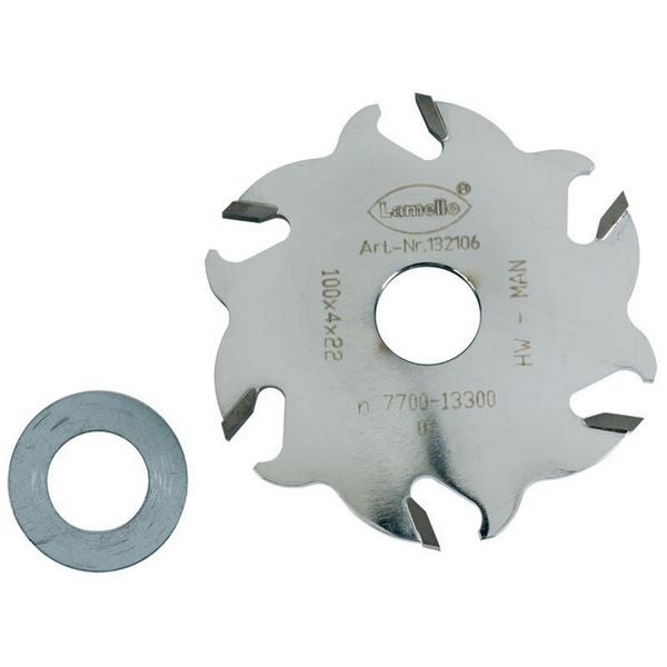Lamello Nutfräser für Classic X, HW, Ø100x4xØ22 mm, Z6 Wechselzahn #132106