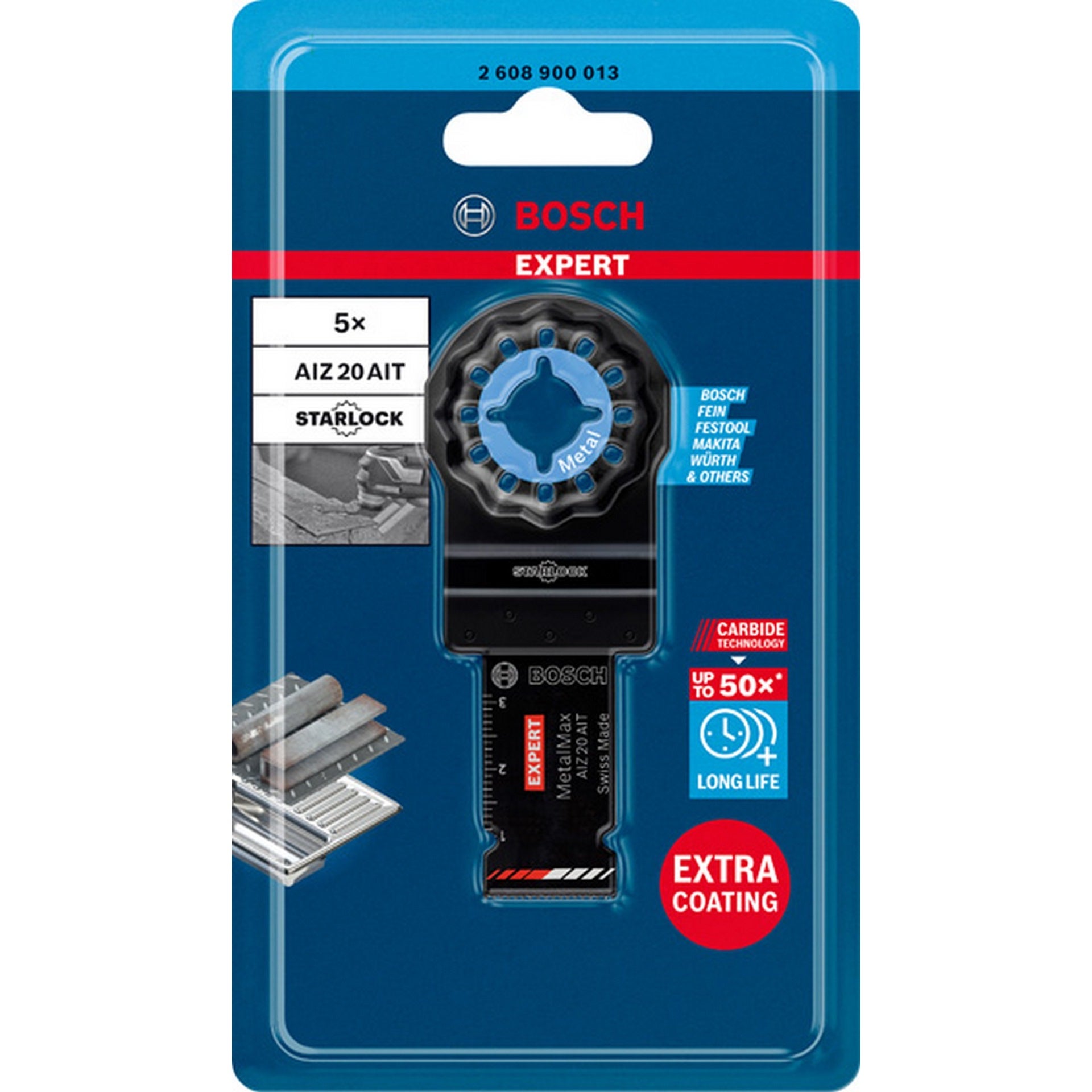 Bosch EXPERT MetalMax AIZ 20 AIT Tauchsägeblatt, 40x20 mm, 5-tlg. #2608900013