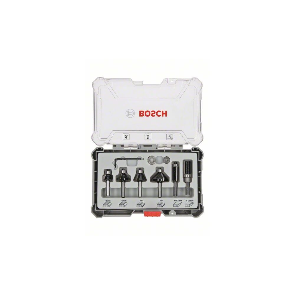 Bosch PRO Fräser- Set, Schaft 6mm, 6-tlg. #2607017468