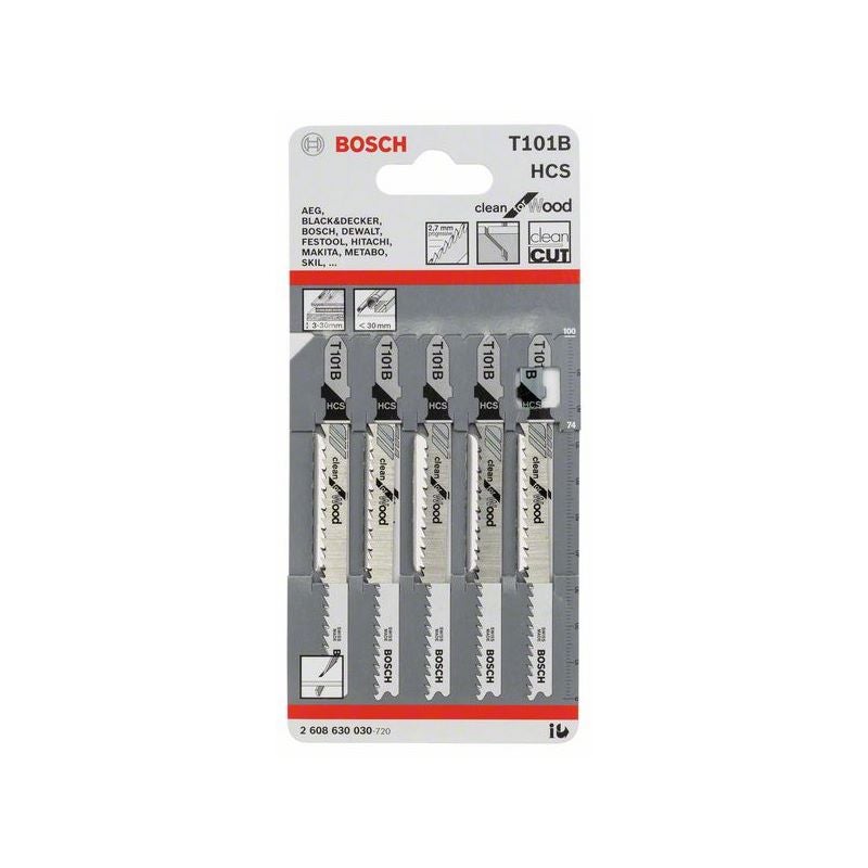 Bosch Stichsägeblatt T 101 B Clean for Wood, 5er-Pack #2608630030