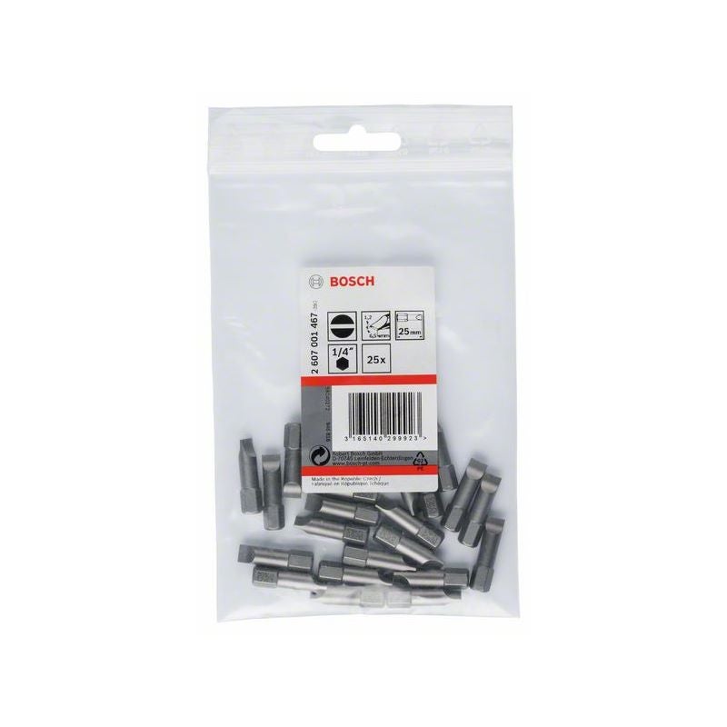 Bosch Schrauberbit Extra-Hart S 1,2 x 6,5, 25 mm, 25er-Pack #2607001467