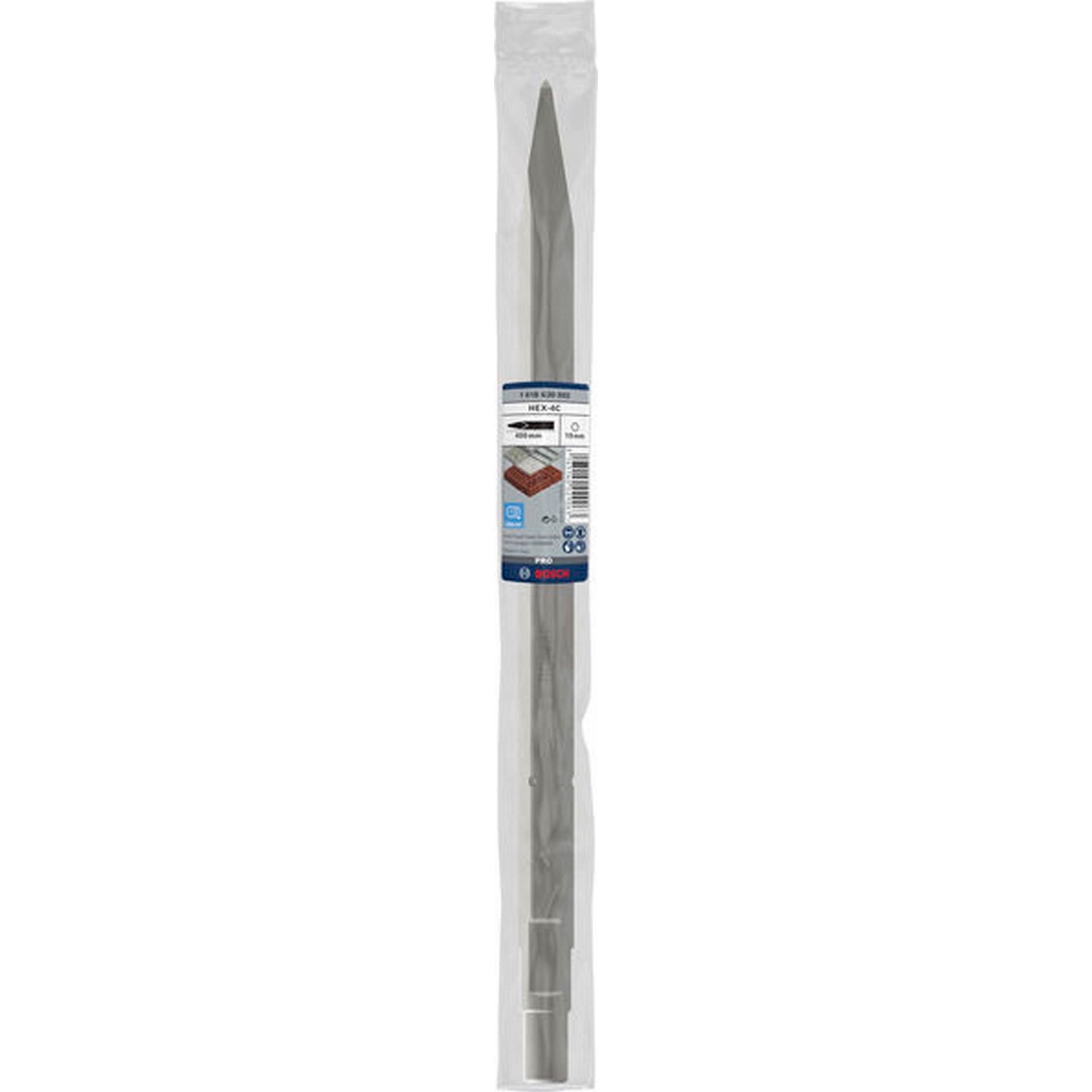 Bosch PRO Hex-4C Spitzmeißel 19 mm, 400 mm, für Abbruchhämmer mit 17mm-Umlegekragen #1618630002