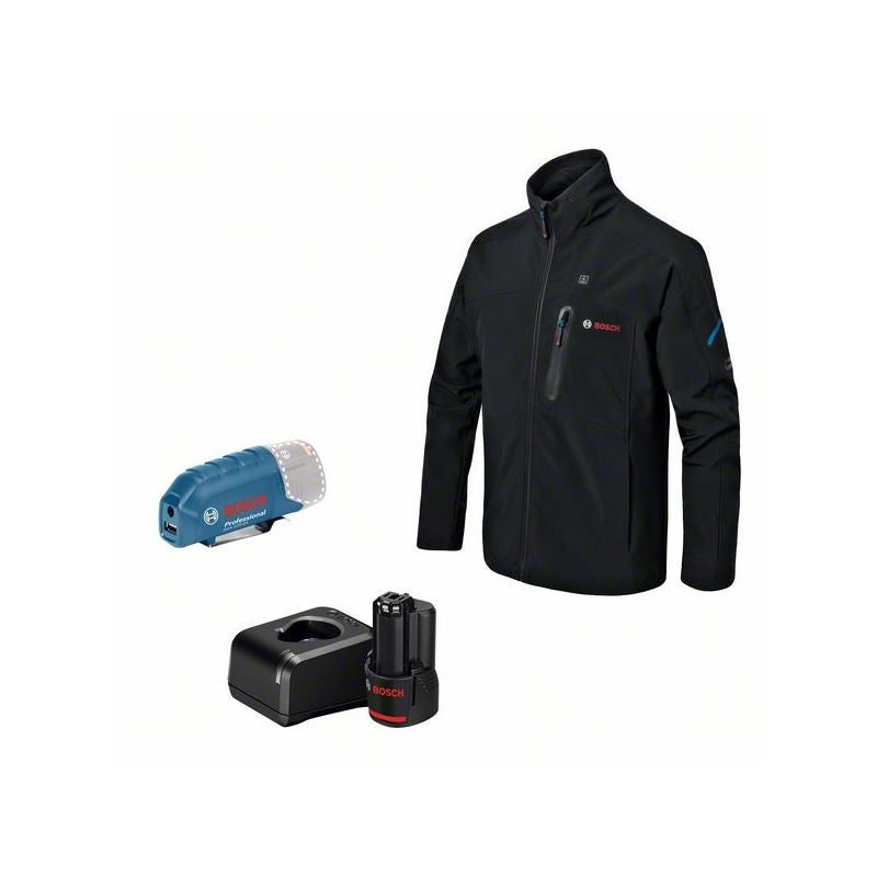 Bosch Beheizbare Jacke GHJ 12+18V XA L, 1 x Akku GBA 12V 2.0Ah, Ladegerät #06188000FZ
