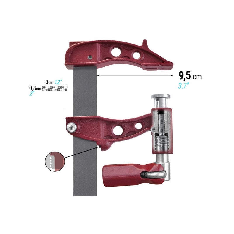Piher HOCHLEISTUNGSSCHRAUBZWINGE MAXIPRESS E 40 cm #59040