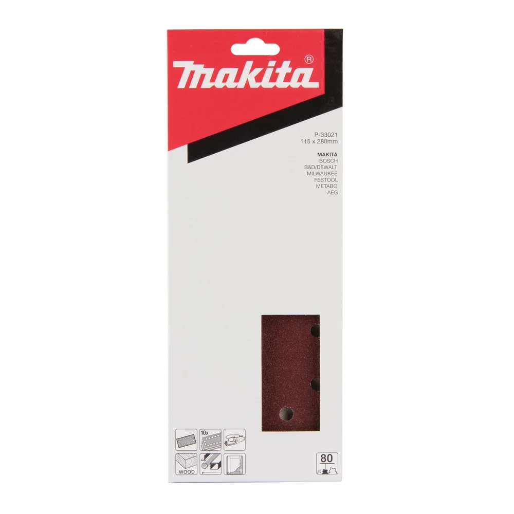 Makita Schleifpapier 115 x 280 mm, K80, 10 Stk. #P-33021