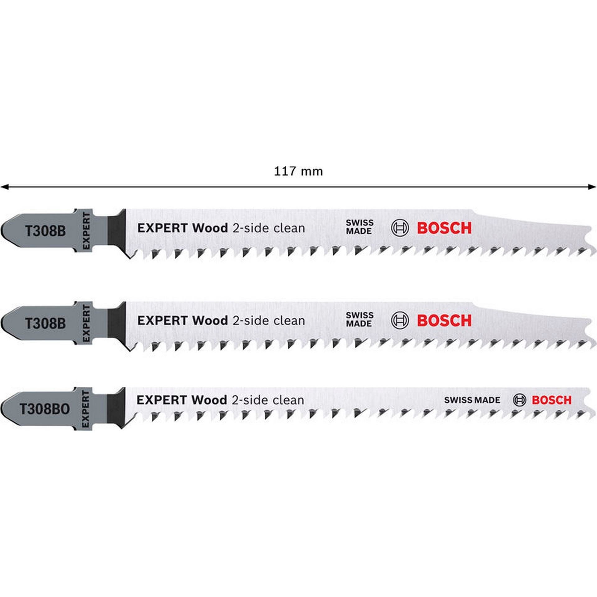 Bosch Expert Wood 2-side clean Stichsägeblatt-Set, 3-tlg. #2608900559