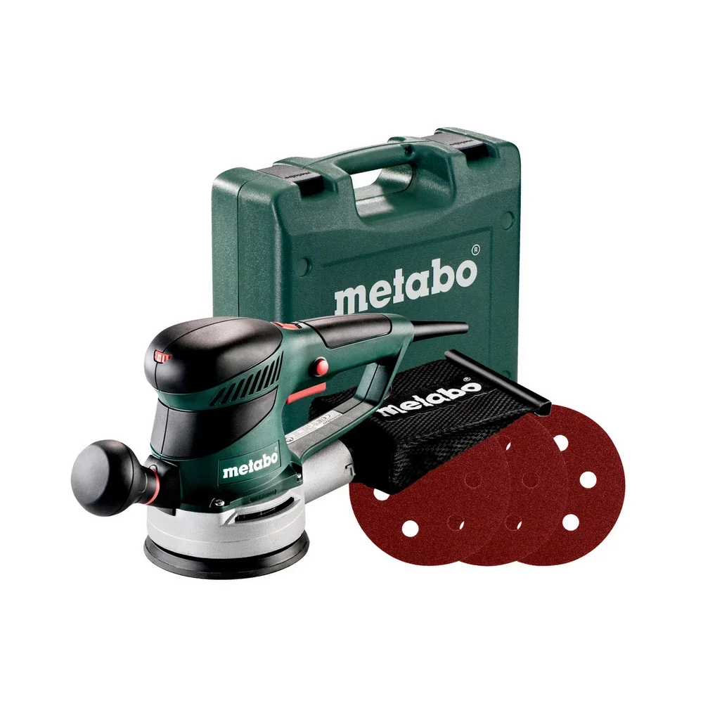 Metabo Exzenterschleifer SXE 425 TurboTec Set #600131510 mit 12 Haftschleifblättern