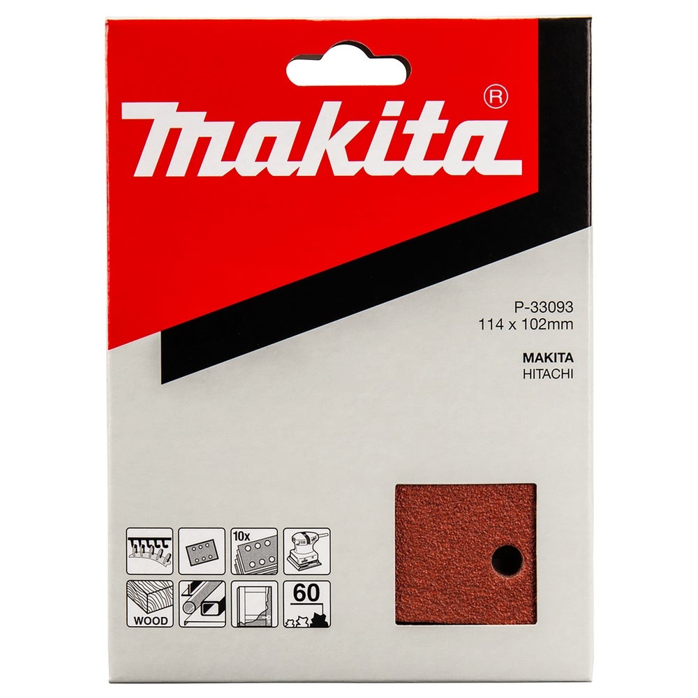 Makita Schleifpapier 114 x 102 mm, K60, 10 Stk. #P-33093