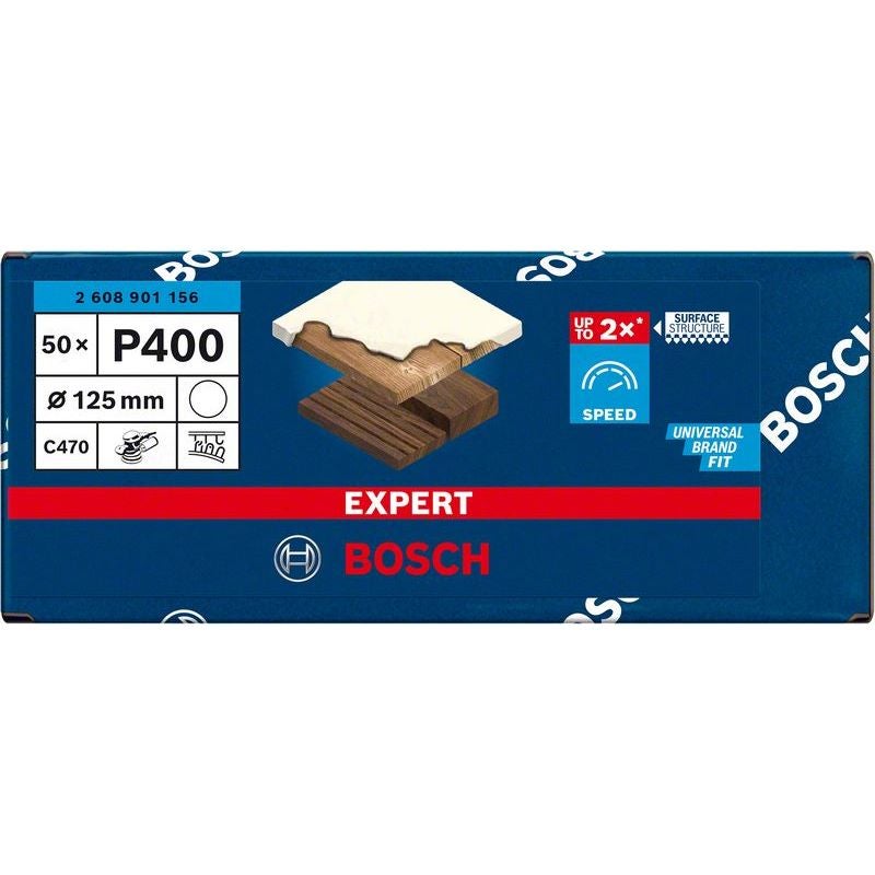 Bosch EXPERT C470 Schleifscheibe, 125mm, K400, keine Löcher, 50-tlg. #2608901156