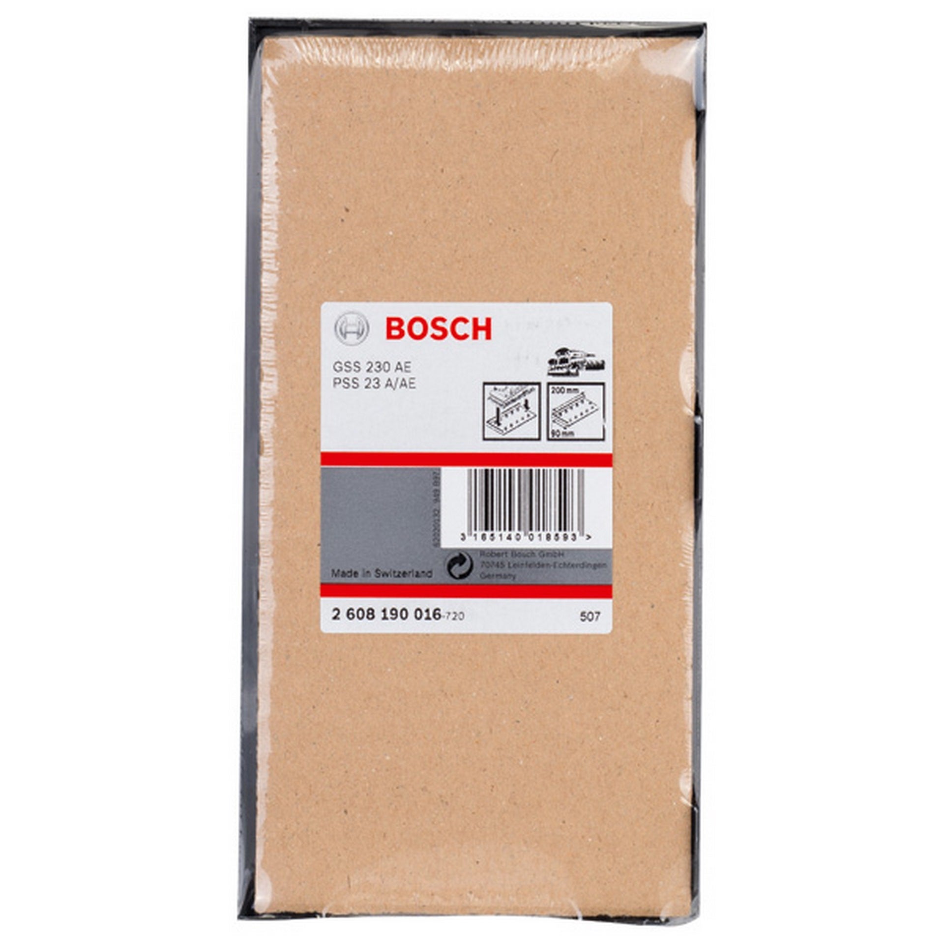 Bosch Lochwerkzeug, für Schwingschleifer, 93 x 230 mm, Lochung 8 #2608190016