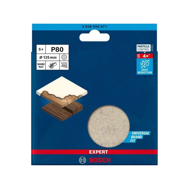 Bosch EXPERT M480 Schleifnetzscheibe, 125mm, K80, 5-tlg. #2608900671