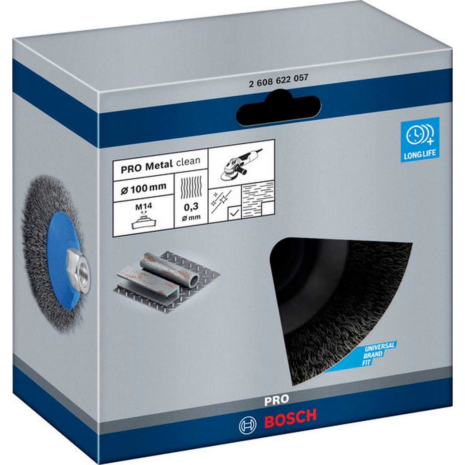 Bosch PRO Metal clean Kegelbürste, 100 x 0,3 mm, Gewinde #2608622057