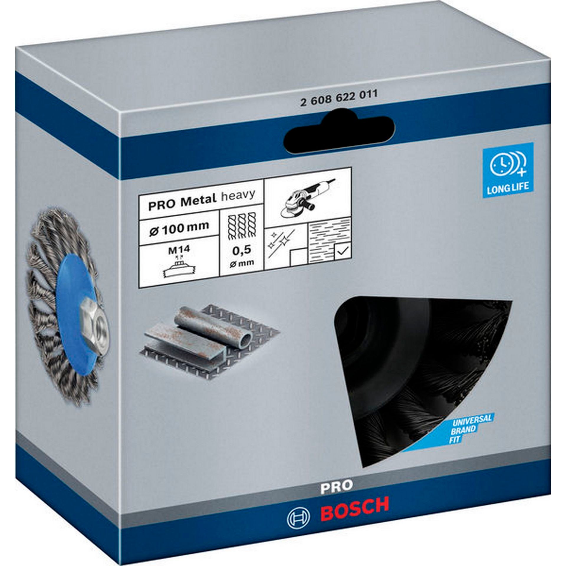 Bosch PRO Metal heavy Kegelbürste, 100 x 0,5 mm, Gewinde #2608622011