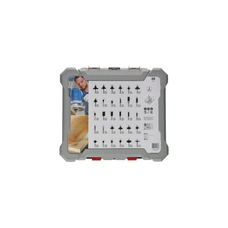 Bosch PRO Fräser-Set, gemischt, Schaft 8 mm, 30-tlg. #2607017475