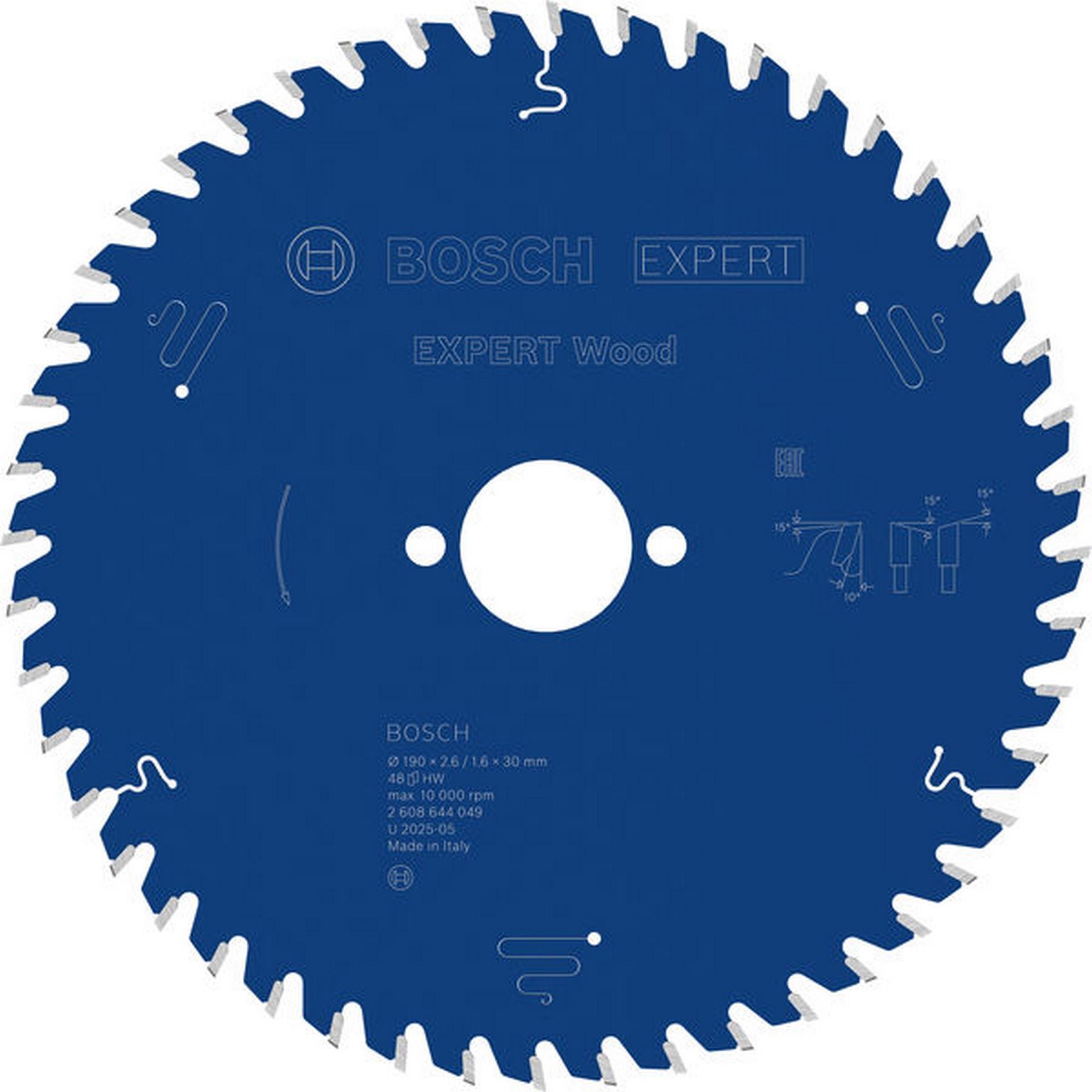Bosch EXPERT Wood Kreissägeblatt, 190x2,6/1,6x30 mm, Z48 #2608644049