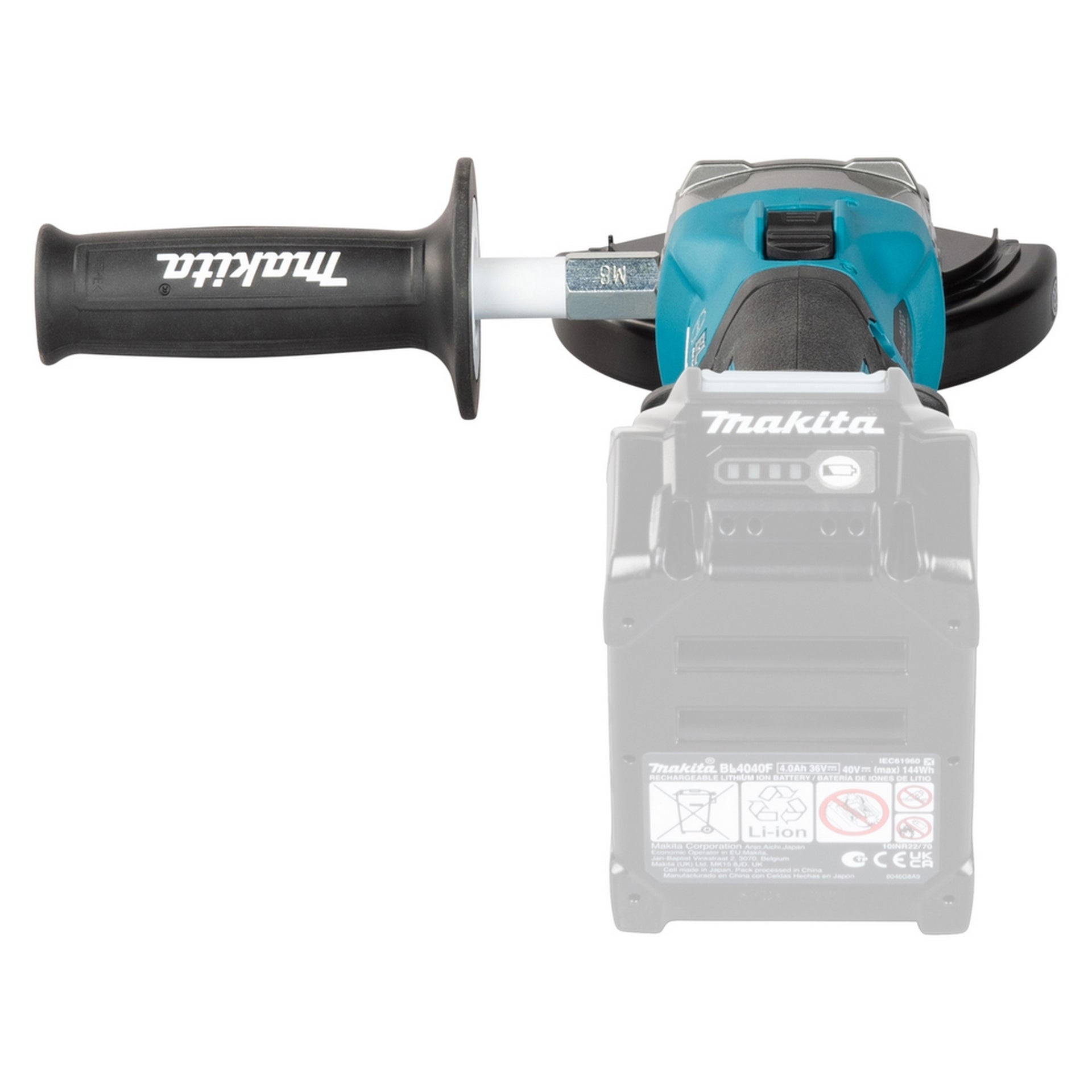 Makita Akku-Flachkopf-Winkelschleifer XGT GA055GZ