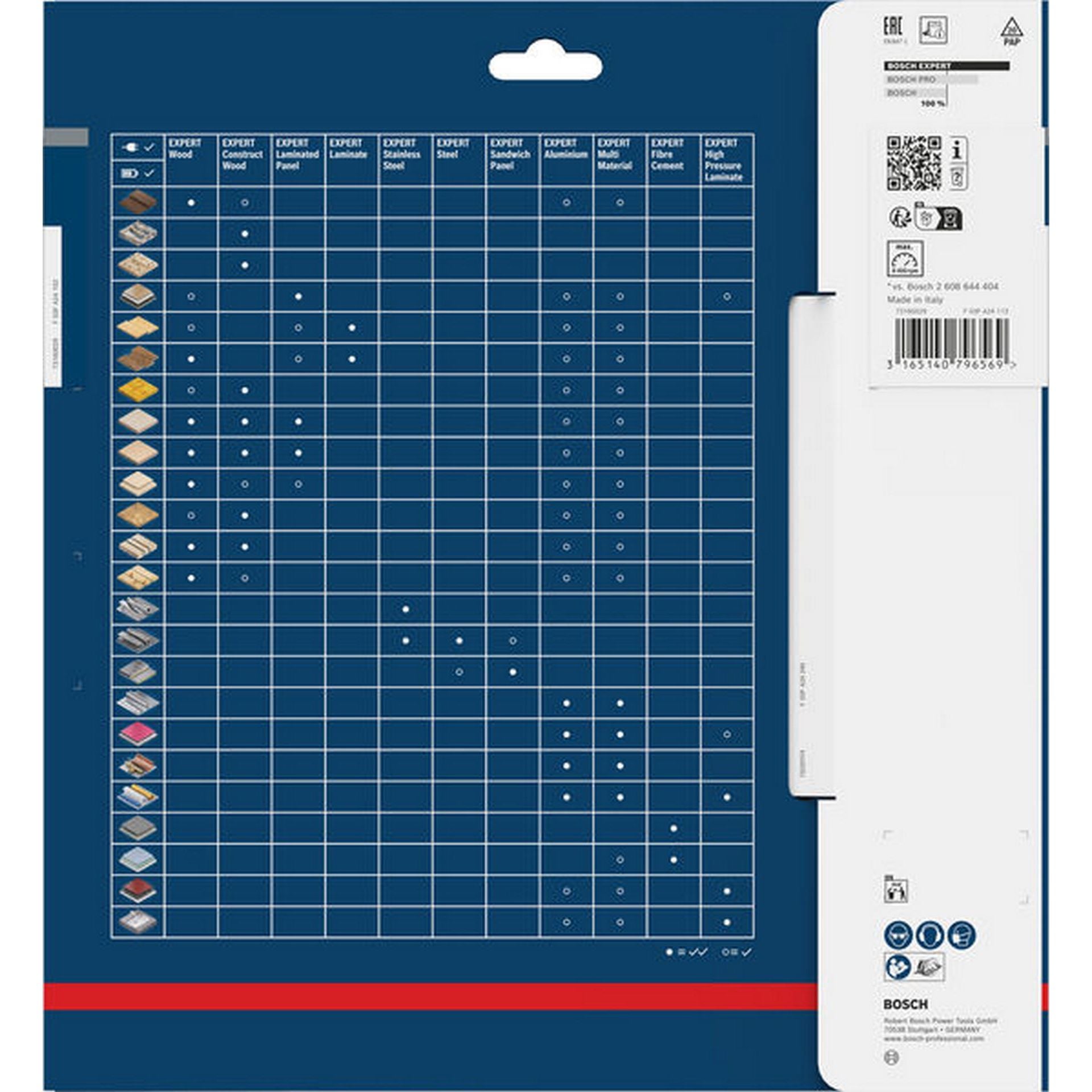 Bosch EXPERT Wood Kreissägeblatt, 225x2,6/1,6x30 mm, Z48 #2608644090