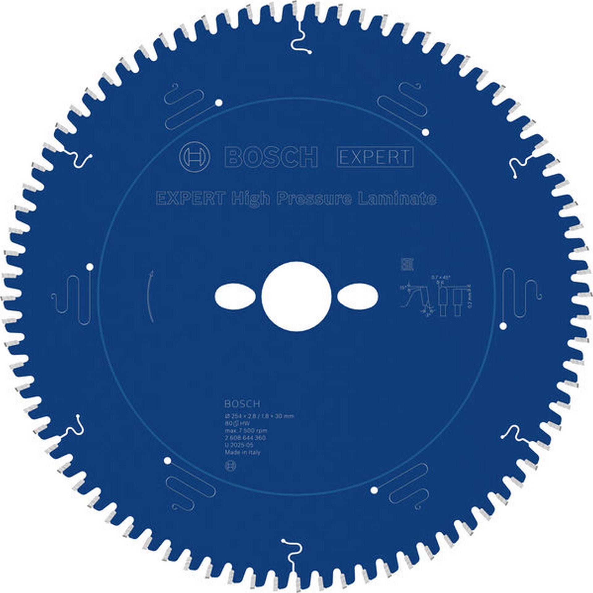 Bosch EXPERT High Pressure Laminate Kreissägeblatt, 254x2,8/1,8x30 mm, Z80 #2608644360