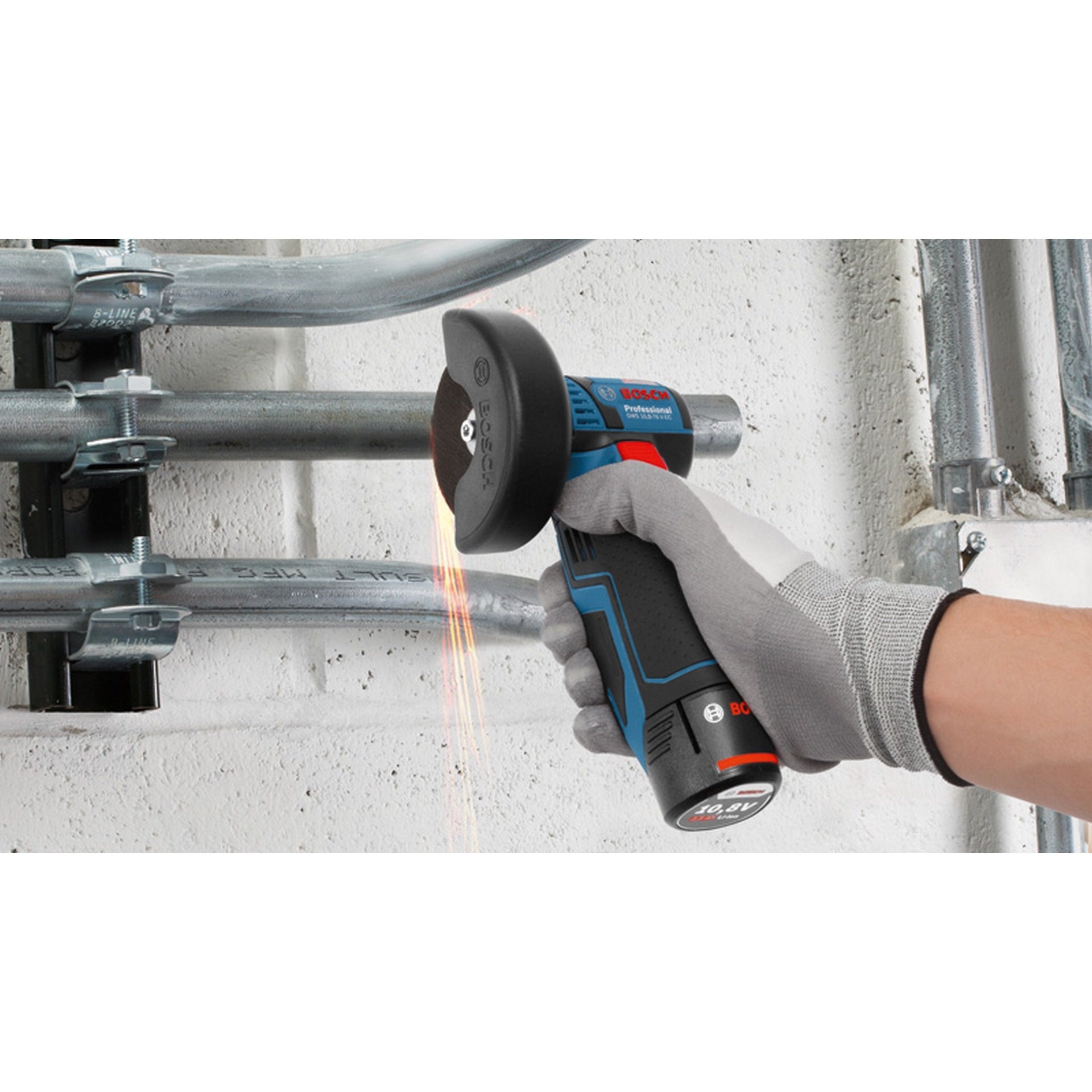 Bosch Akku-Winkelschleifer GWS 12V-76, 2 x Akku GBA 12V 2.0Ah #06019F200C
