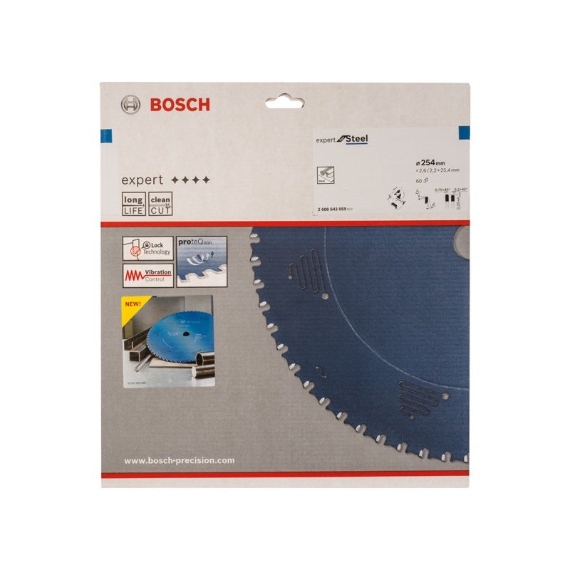 Bosch EXPERT Steel Kreissägeblatt, 254x2,6/2,2x25,4 mm, Z60 #2608643059