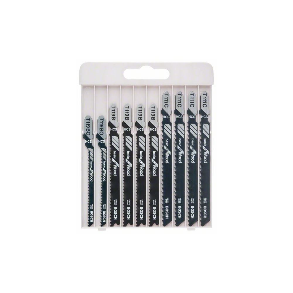 Bosch 10-tlg. Stichsägeblatt-Set Basic for Wood #2607010629