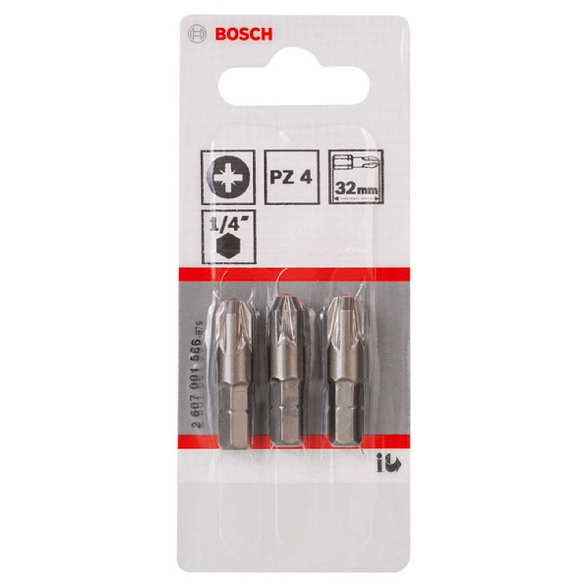 Bosch Schrauberbit Extra-Hart PZ 4, 32 mm, 3er-Pack #2607001566