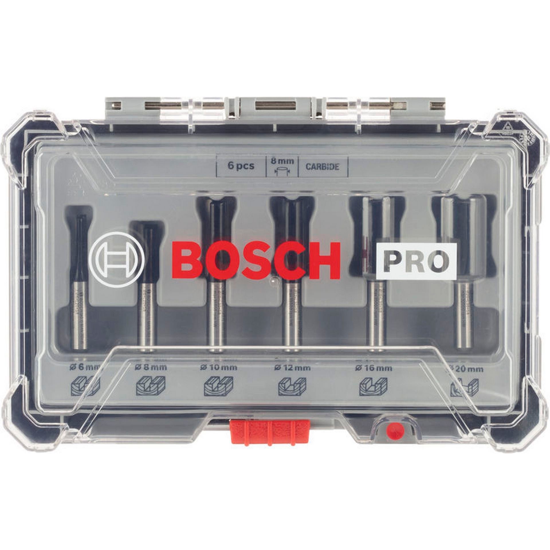 Bosch PRO Nutfräser-Set, Schaft 8 mm, 6-tlg #2607017466