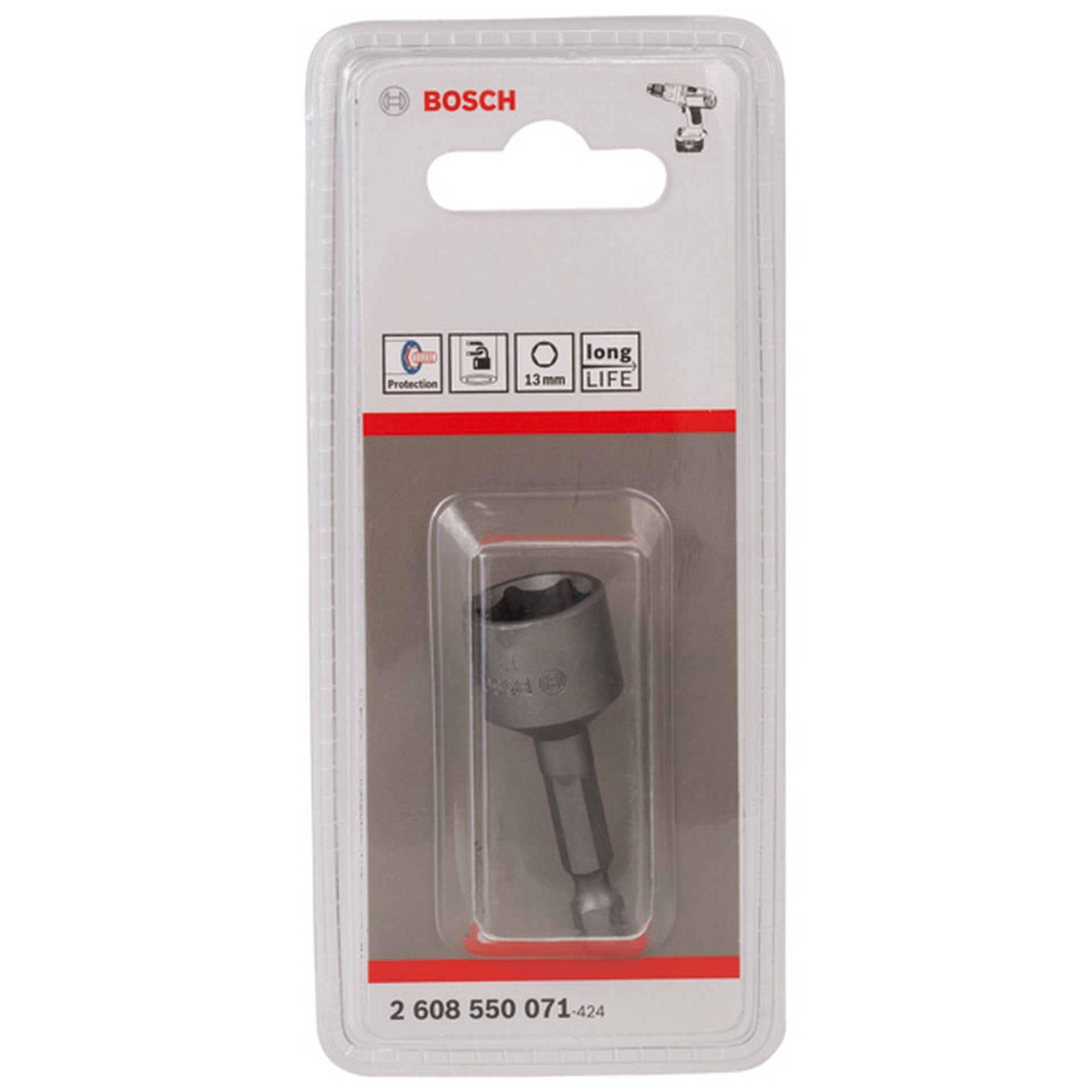 Bosch Steckschlüssel, 50 x 13 mm, M 8, mit Magnet #2608550071