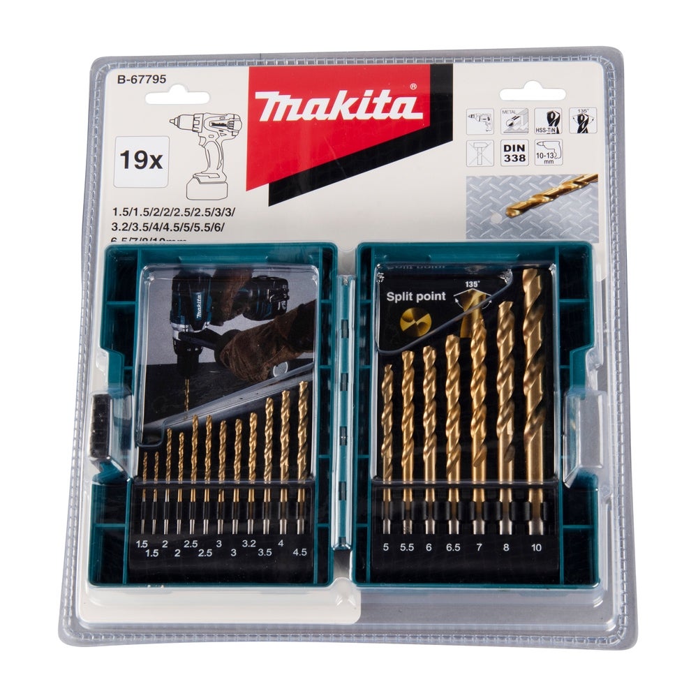 Makita 19-tlg. HSS-TIN Bohrerset #B-67795