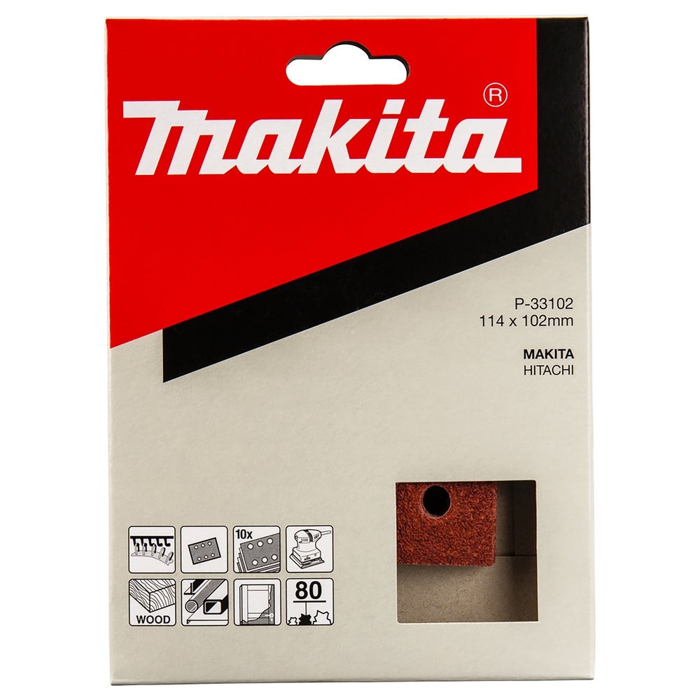 Makita Schleifpapier 114 x 102 mm, K80, 10 Stk. #P-33102