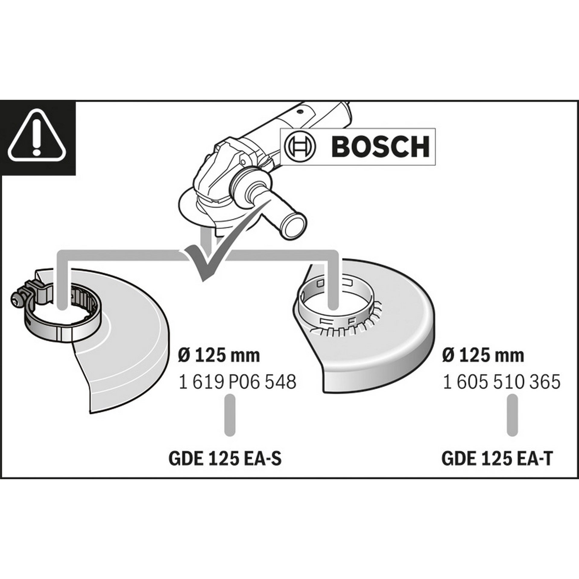 Bosch Absaughaube Easy-Adjust GDE 125 EA-S, Systemzubehör #1600A003DH