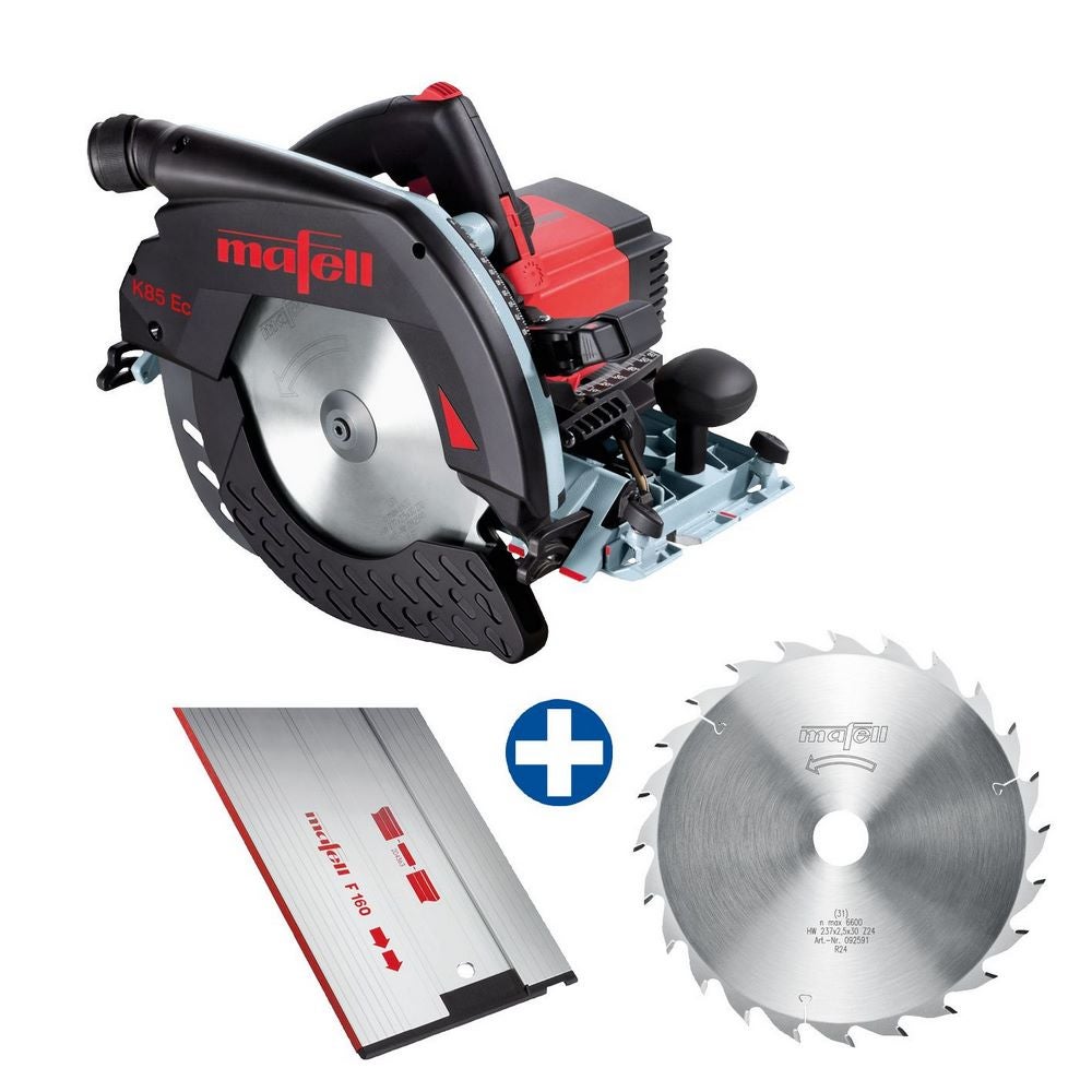 MAFELL Handkreissäge K 85 Ec im L-MAX + Führungsschiene + Sägeblatt DEAL105