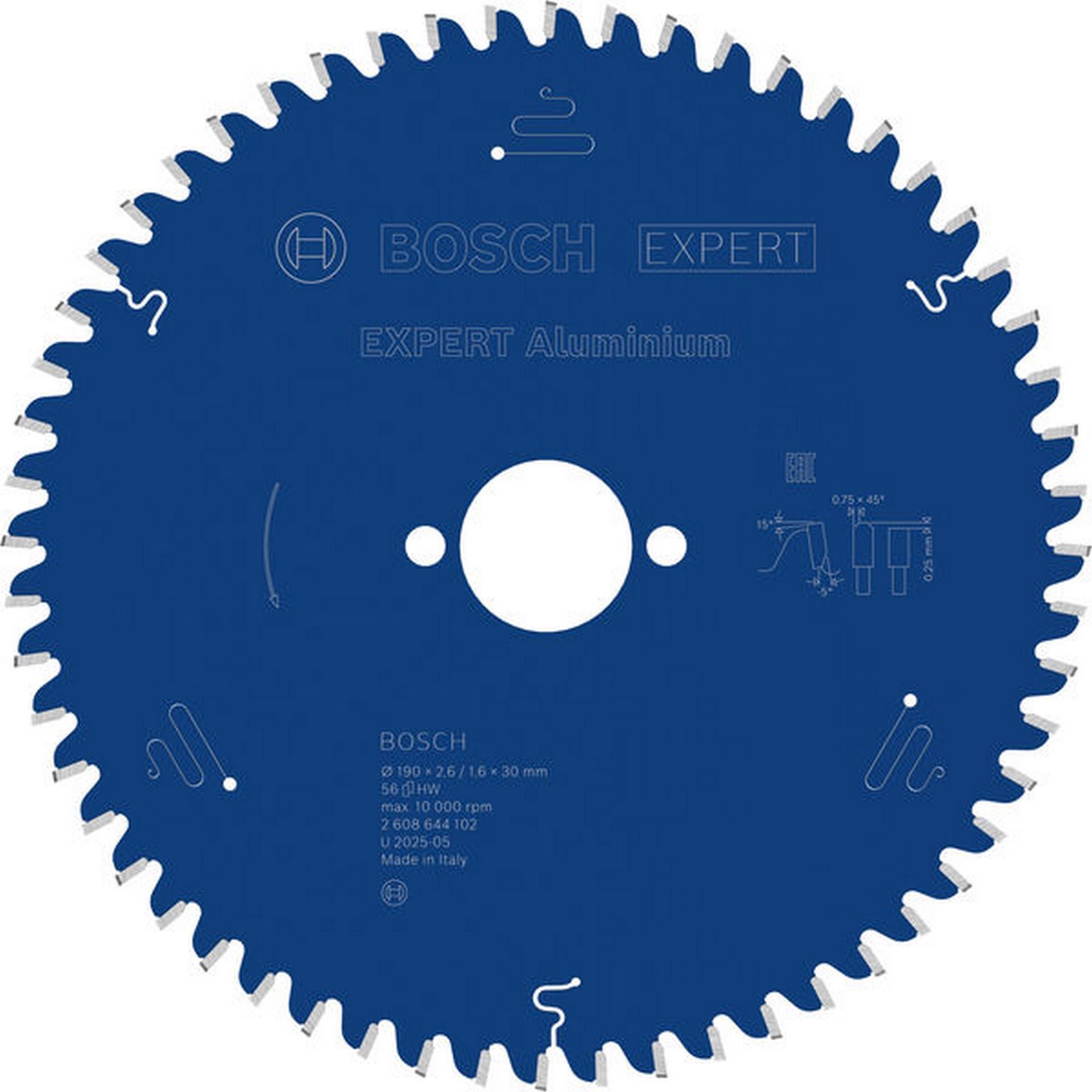 Bosch EXPERT Aluminium Kreissägeblatt, 190x2,6/1,6x30 mm, Z56 #2608644102