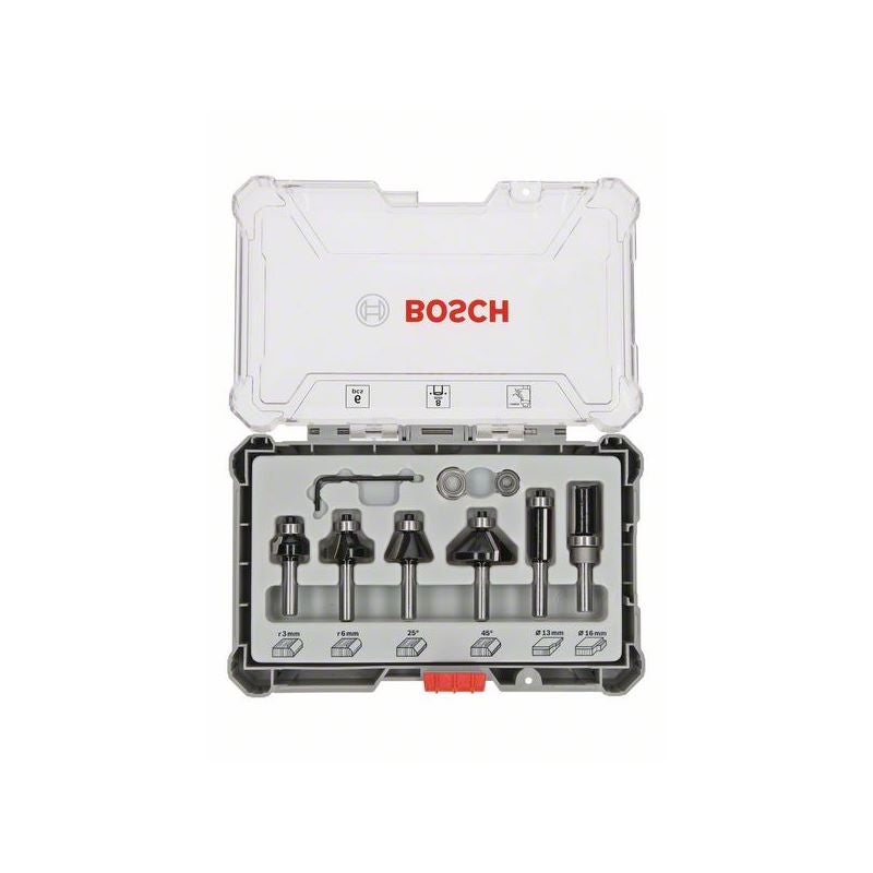 Bosch PRO Kantenfräser-Set, Schaft 8 mm, 6-tlg. #2607017469